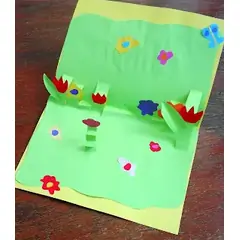 3 D картичка с цветя