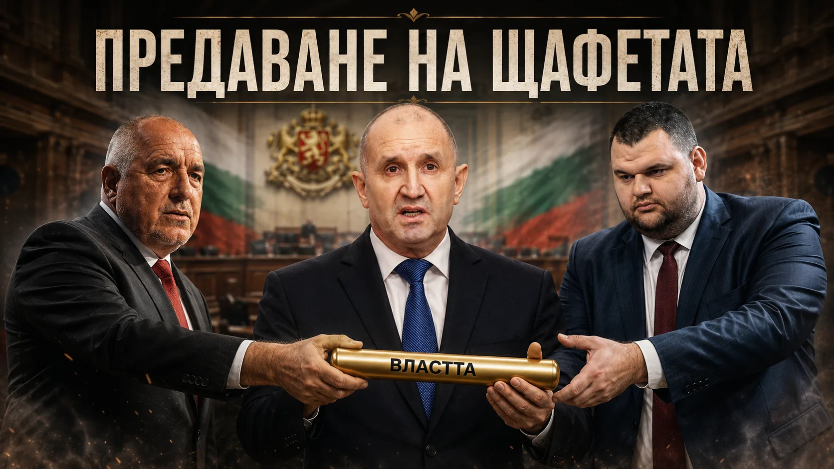 Румен Радев поема щафетата от Борисов и Пеевски